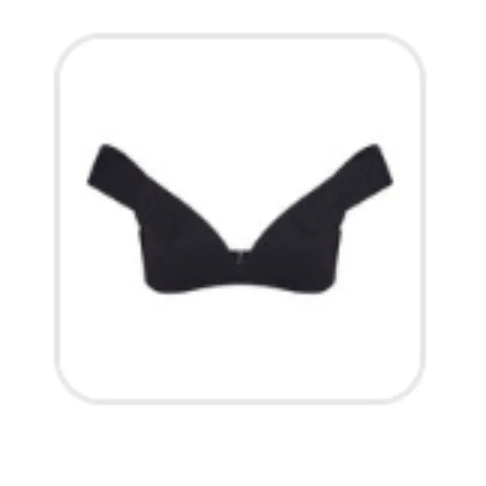 SKIMS PLUS SIZE - BLACK SHAPING OFF THE SHOULDER BIKINI TOP